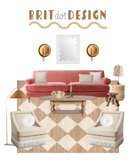 Living room interior design by britdotdesign: home decor, furniture, lighting, pillows, rug

#LTKhome