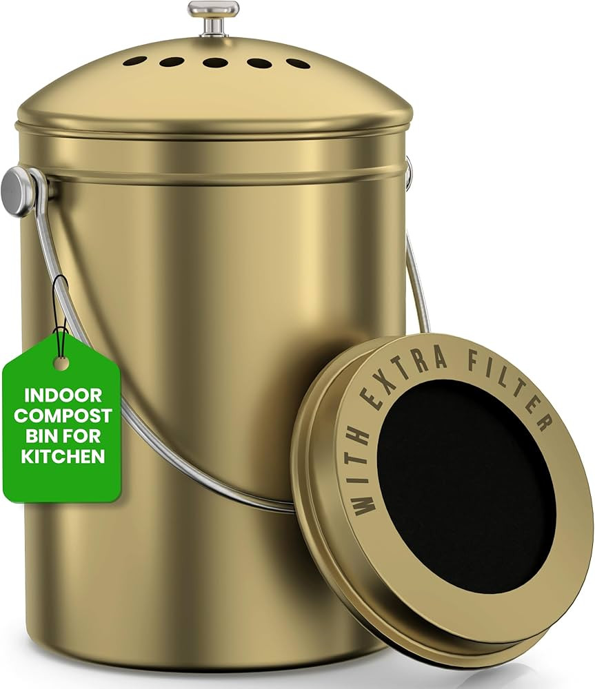Utopia Kitchen Compost Bin for Kitchen Countertop - 1.3 Gallon Compost Bucket for Kitchen with Li... | Amazon (US)