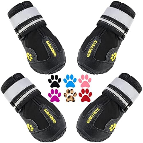 QUMY Dog Shoes for Large Dogs, Medium Dog Boots & Paw Protectors for Winter Snowy Day, Summer Hot... | Amazon (US)