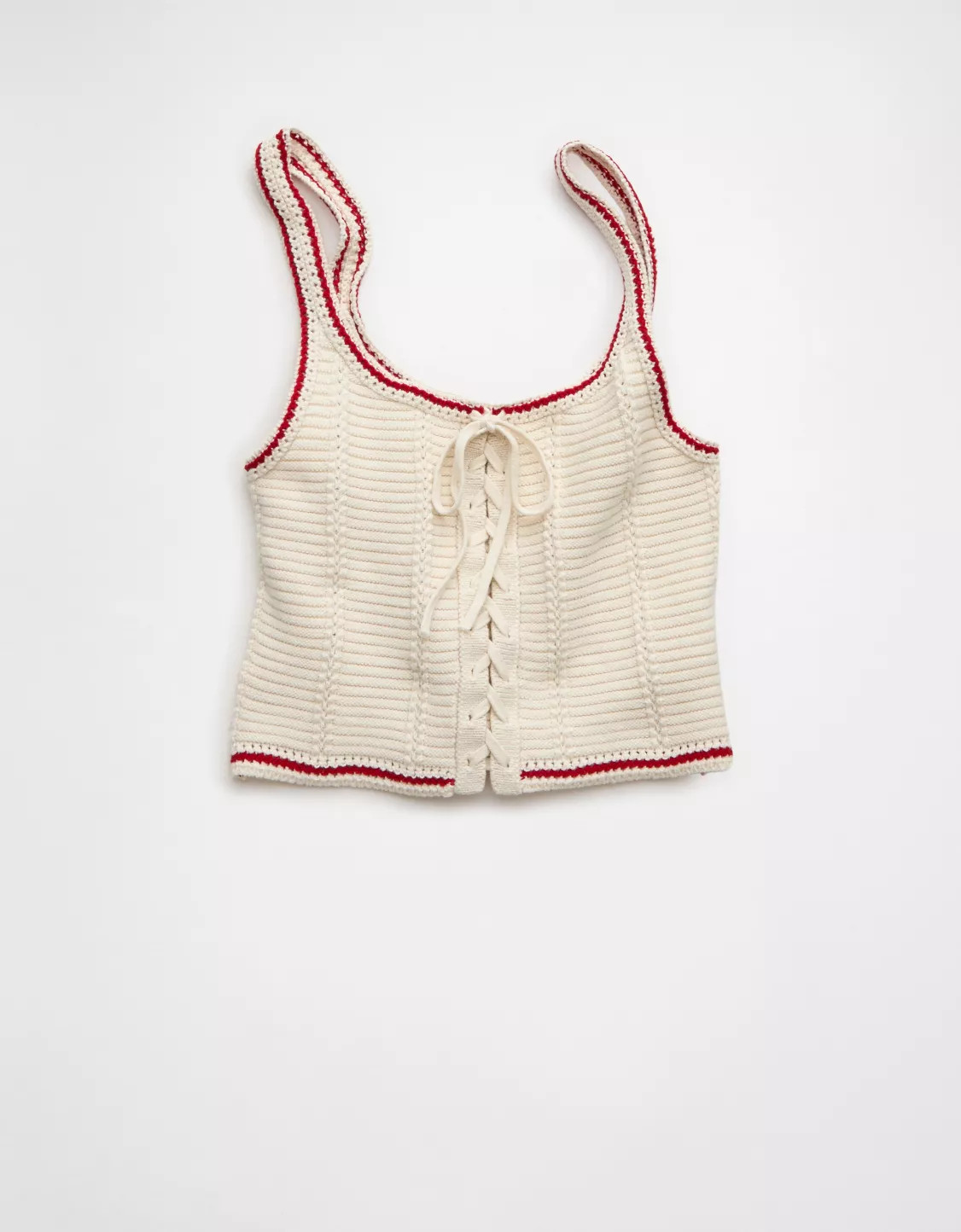AE Lace-Up Knit Tank Top | American Eagle Outfitters (US & CA)