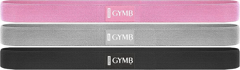 GYMB Premium Resistance Bands - Non Slip Cloth Exercise Bands to Workout Glutes, Thighs & Legs - ... | Amazon (US)