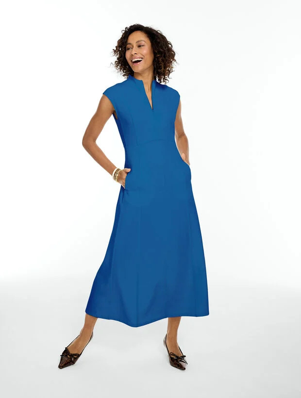 Textured Knit Fit & Flare Dress | Talbots