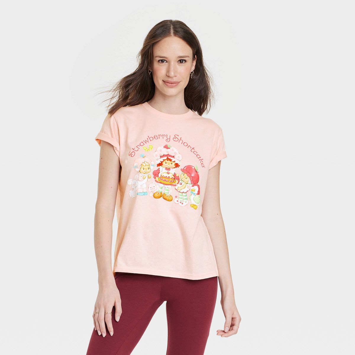 Women's Strawberry Shortcake Short Sleeve Graphic T-Shirt - Pink | Target