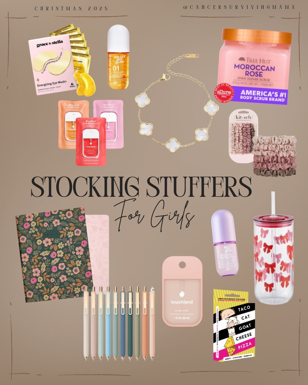 stocking stuffers for girls 🎁 affordable stocking stuffers & favorites 🫶

stocking stuffers | affordable stocking stuffers | teen girl stocking stuffers | amazon stocking stuffers | walmart stocking stuffers | christmas | christmas gifts | christmas gift ideas | stocking stuffers for girls | girls stocking stuffers | teen girl | teen girl gifts

#LTKSeasonal #LTKGiftGuide #LTKHoliday