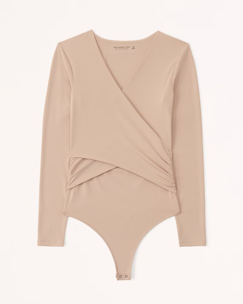 Long-Sleeve Wrap Bodysuit | Abercrombie & Fitch (US)