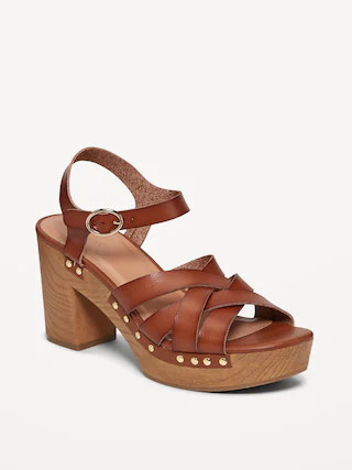 Faux-Leather Clog Sandals | Old Navy (CA)