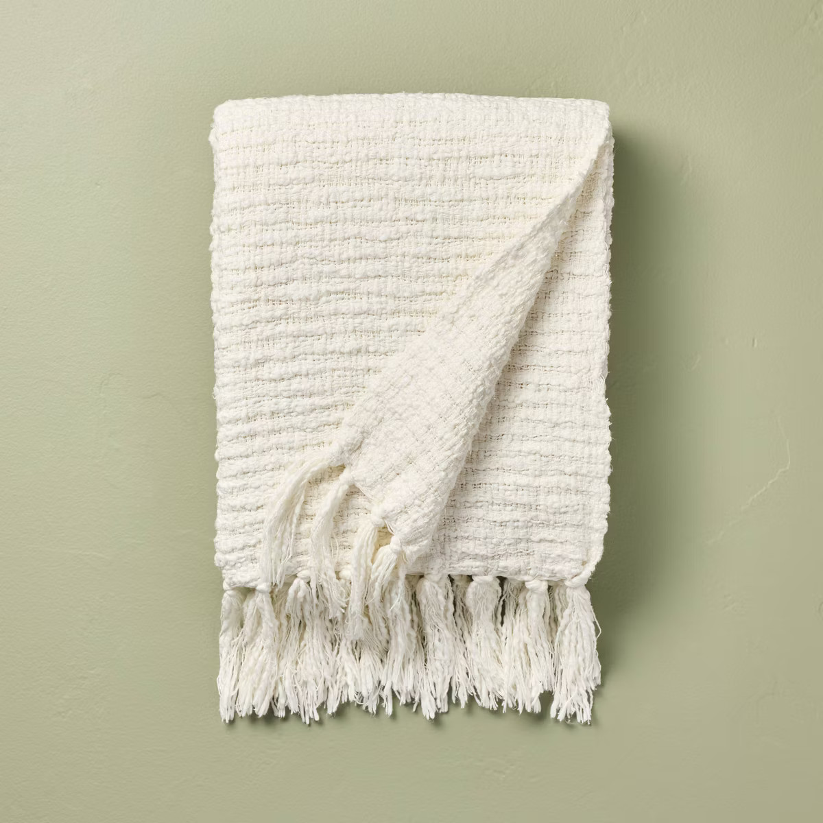 Textured Woven Throw Blanket Sour Cream - Hearth & Hand™ with Magnolia | Target
