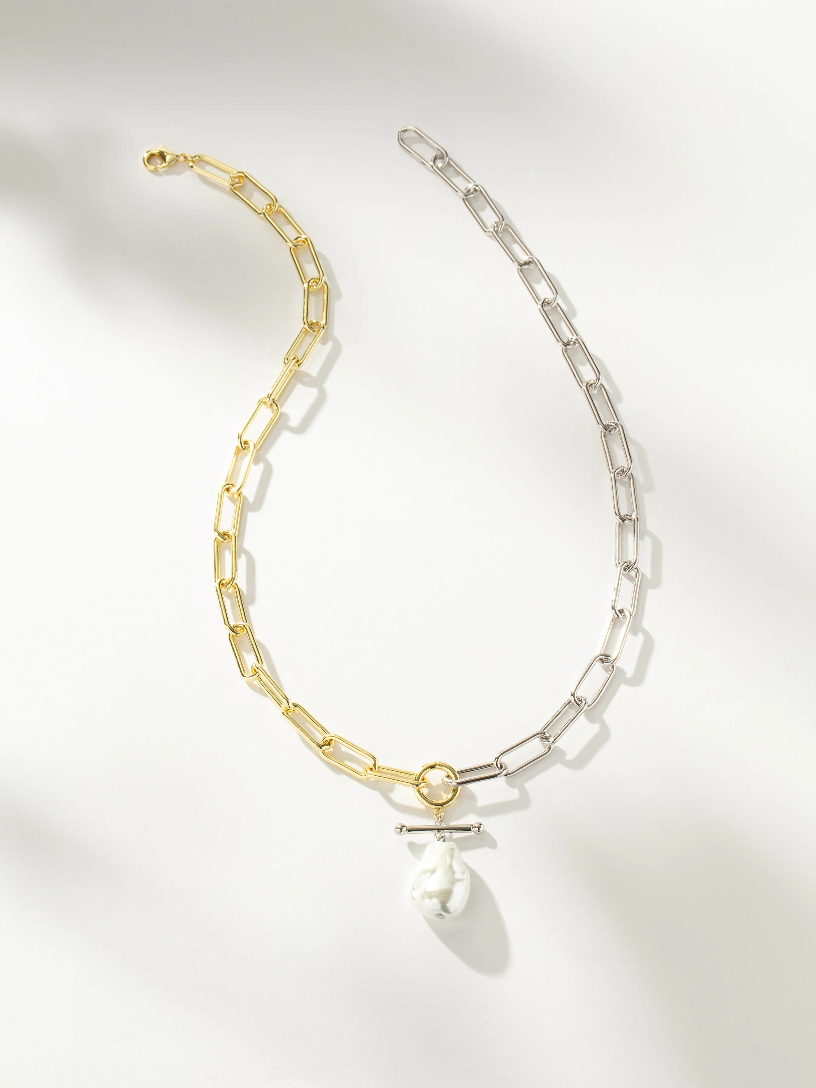 Mixed Metal Pearl Necklace | Chain Necklace | Uncommon James | Uncommon James