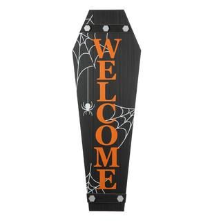 Glitzhome® 42" Halloween Wooden Welcome Coffin Porch Décor | Michaels Stores