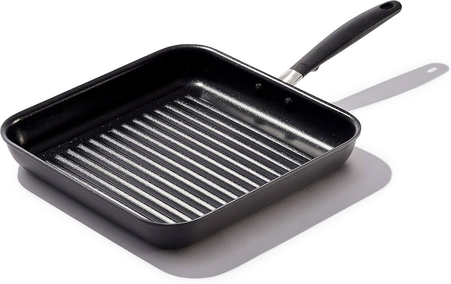 OXO Good Grips 11” Square Grill Pan, 3-Layered German Engineered Nonstick Coating, Stainless St... | Amazon (US)