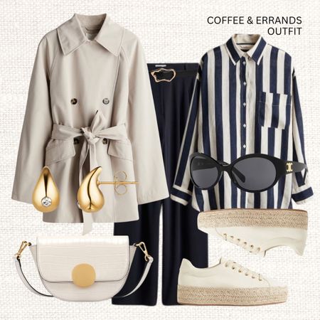 Coffee and errands outfit ☕️

‼️Don’t forget to tap 🖤 to add this post to your favorites folder below and come back later to shop

Make sure to check out the size reviews/guides to pick the right size

Coffee and Errands, Spring Style, Spring Summer Outfit Inspiration, Smart Casual, City Style, Tailored Black Trousers, Trench Coat, Striped Shirt, Espadrille Trainers 

#LTKeurope #LTKSeasonal #LTKstyletip