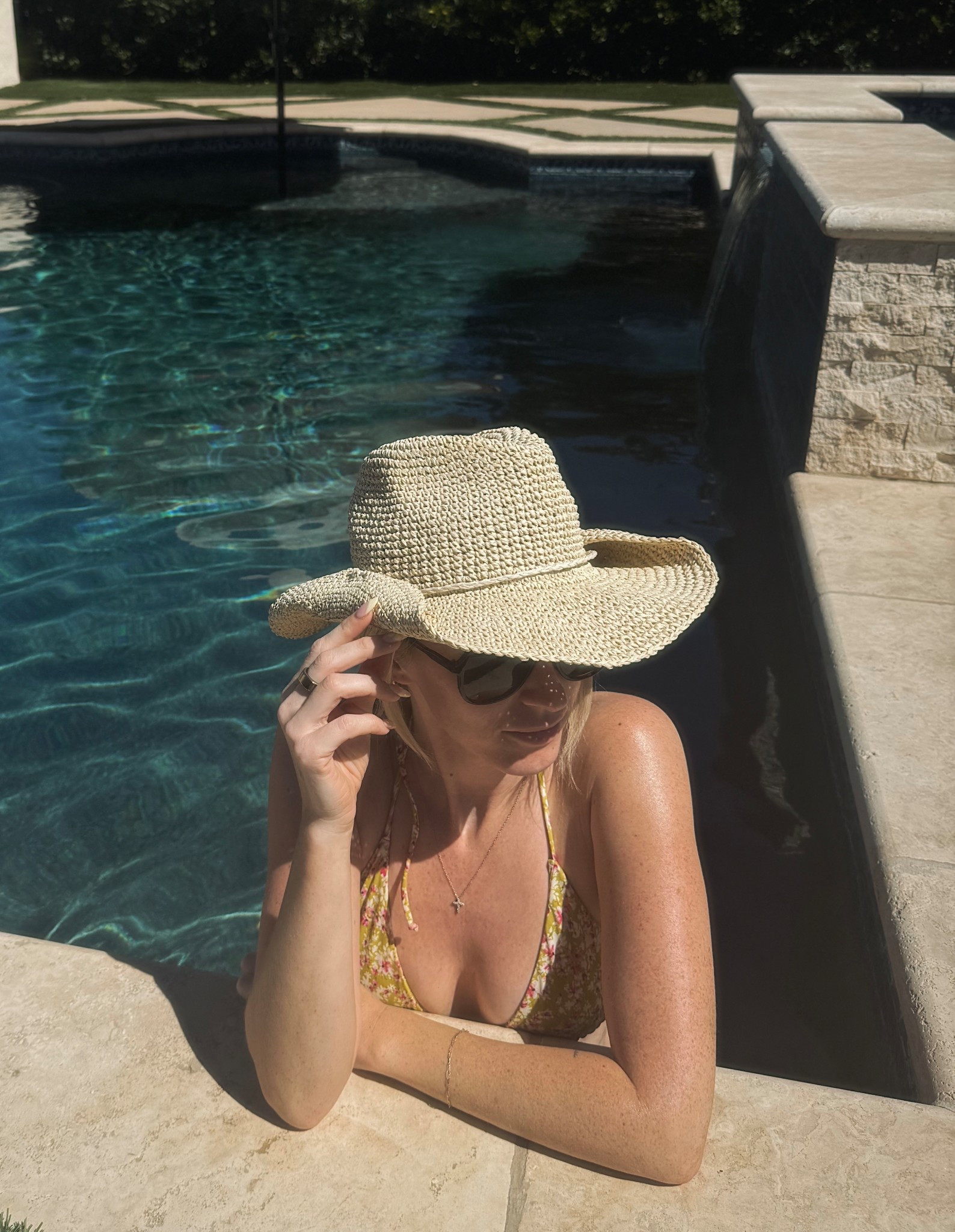 Monday swim look alike hat from target! Bikini is from resa 
