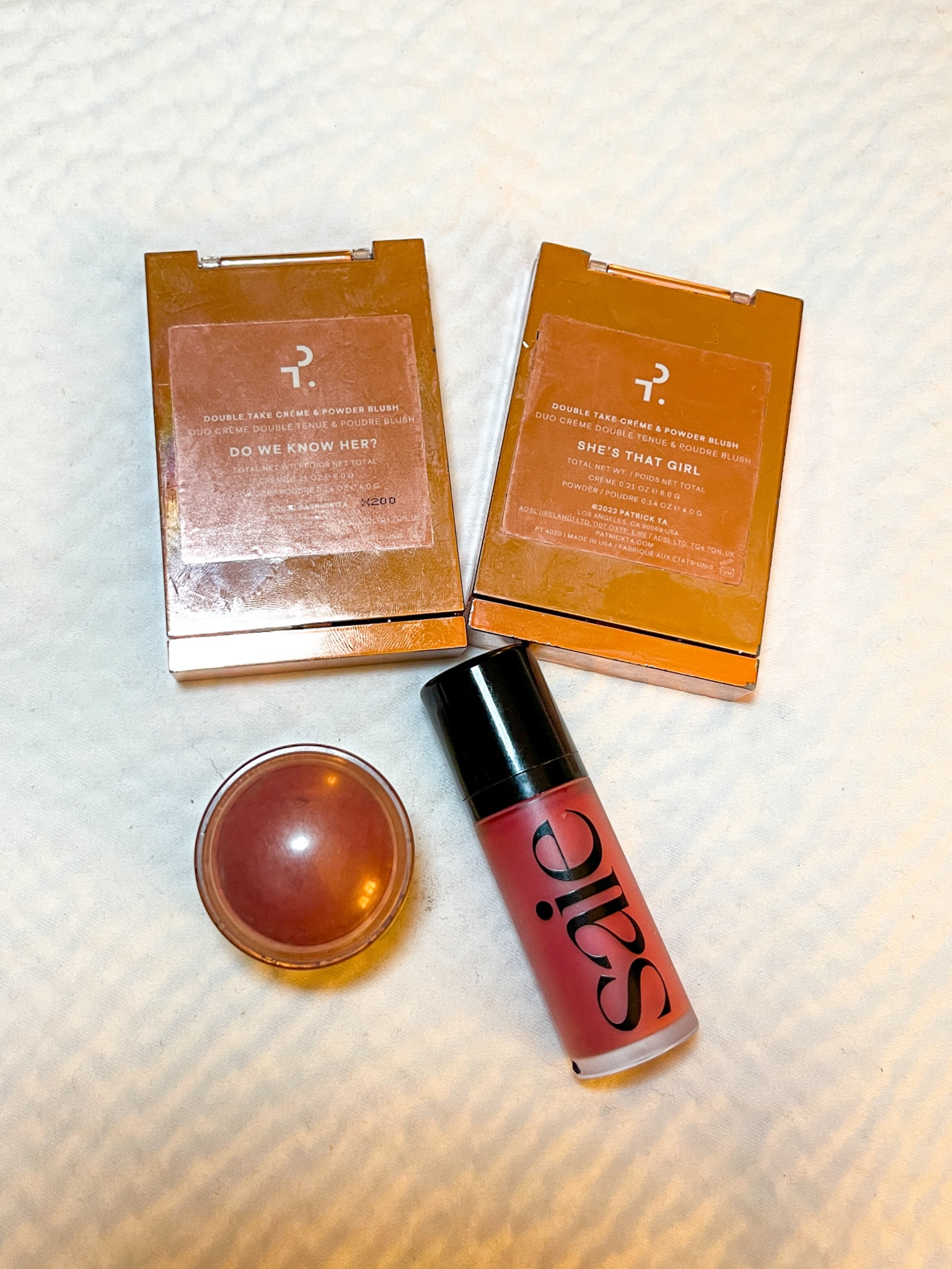 Sephora Sale: Favorite Blushes 

Patrick Ta shades - Do we know her?, She’s that girl 
Merit shade - Cheeky 
Saie Shade - Chilly


#LTKHolidaySale #LTKHoliday #LTKbeauty