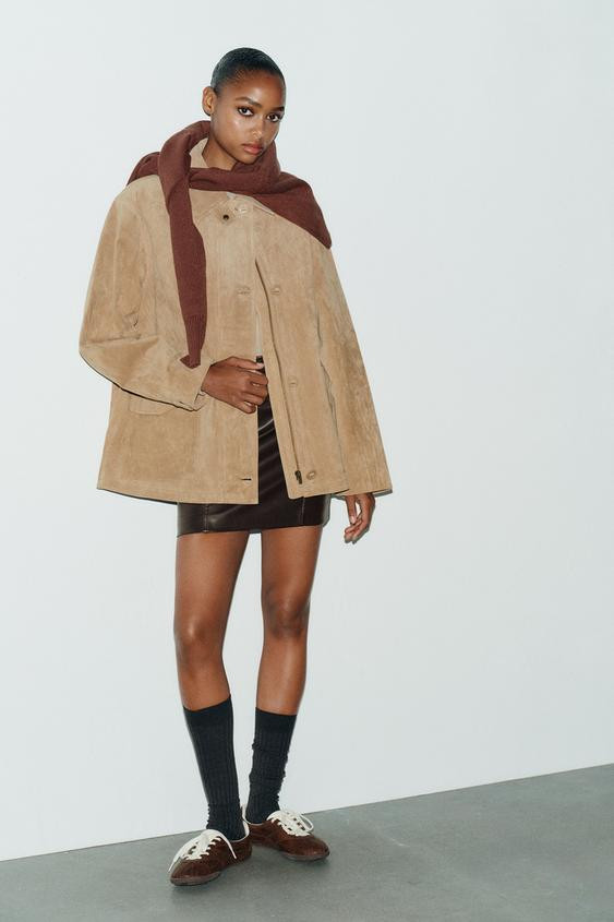 SUEDE LEATHER JACKET | Zara UK