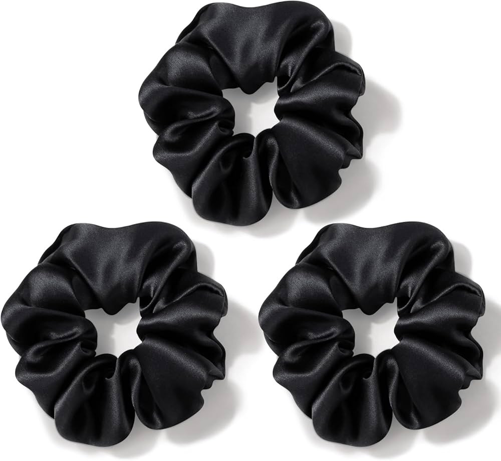 Zenssia Silk Scrunchies for Hair, Mulberry Silk Hair Ties for Women and Girls, No Damage Elastic ... | Amazon (US)