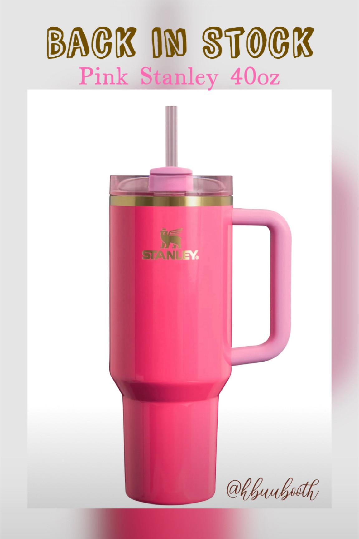 Pink Stanley tumbler cup back in stock
40oz 

#LTKGiftGuide #LTKHoliday #LTKFindsUnder50