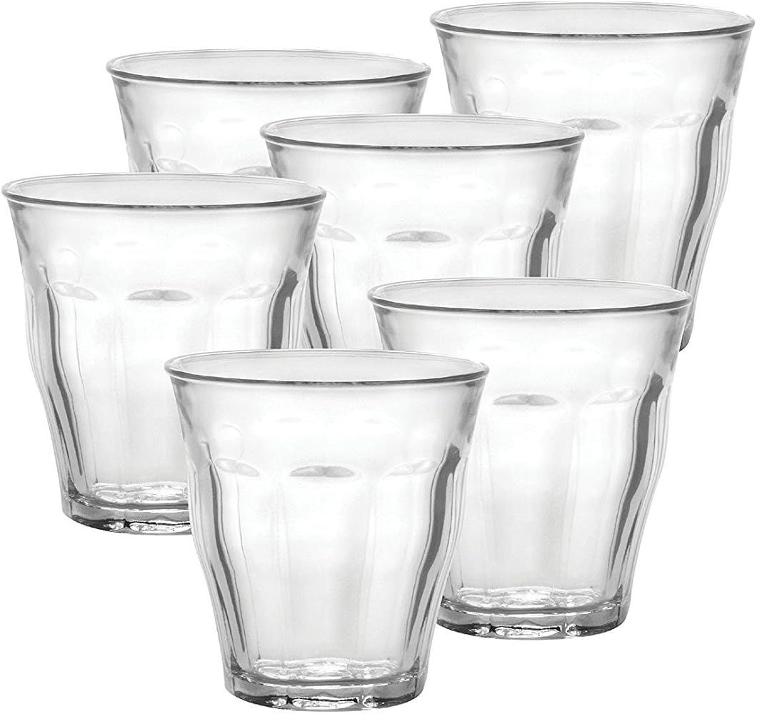 Duralex, Clear 25 cl Picardie Tumbler, Pack of 6, Glass, 8-3/4-Ounce | Amazon (US)