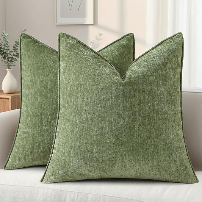 decorUhome Summer Couch Euro Sham Throw Pillow Covers 24x24 Set of 2, Decorative Soft Velvet Mode... | Amazon (US)