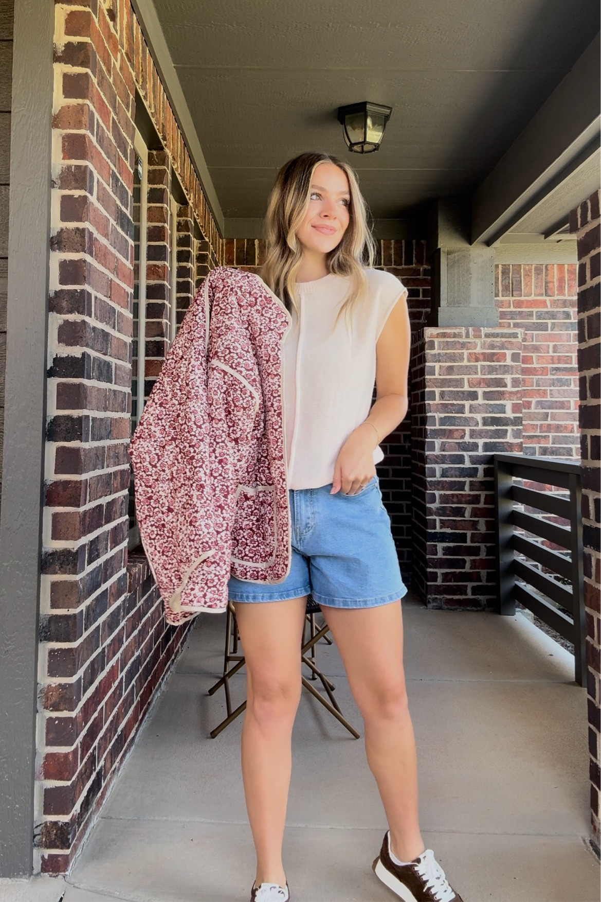 Loving everything about this easy Amazon mom outfit! Perfect for heading into fall, nursing friendly, and super cute!🤎🩷

Size small in top and jacket
Size medium in shorts (could have done a small)
Sneakers 7.5 (tts)

#LTKSeasonal #LTKFindsUnder50