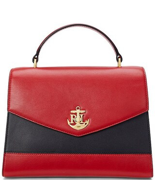 Lauren Ralph Lauren Medium Farrah 27 Color Blocked Satchel Bag | Dillard's | Dillard's