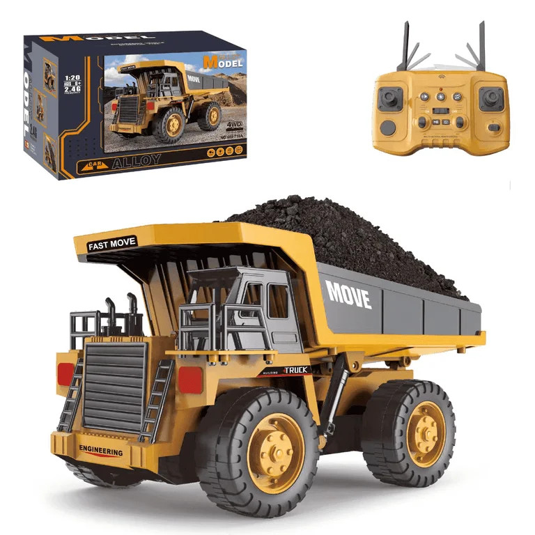 95272FUNN Remote Control Dump Truck Toy, 1:24 Scale, with Metal Bed, Lights and Sounds, for Ages ... | Walmart (US)