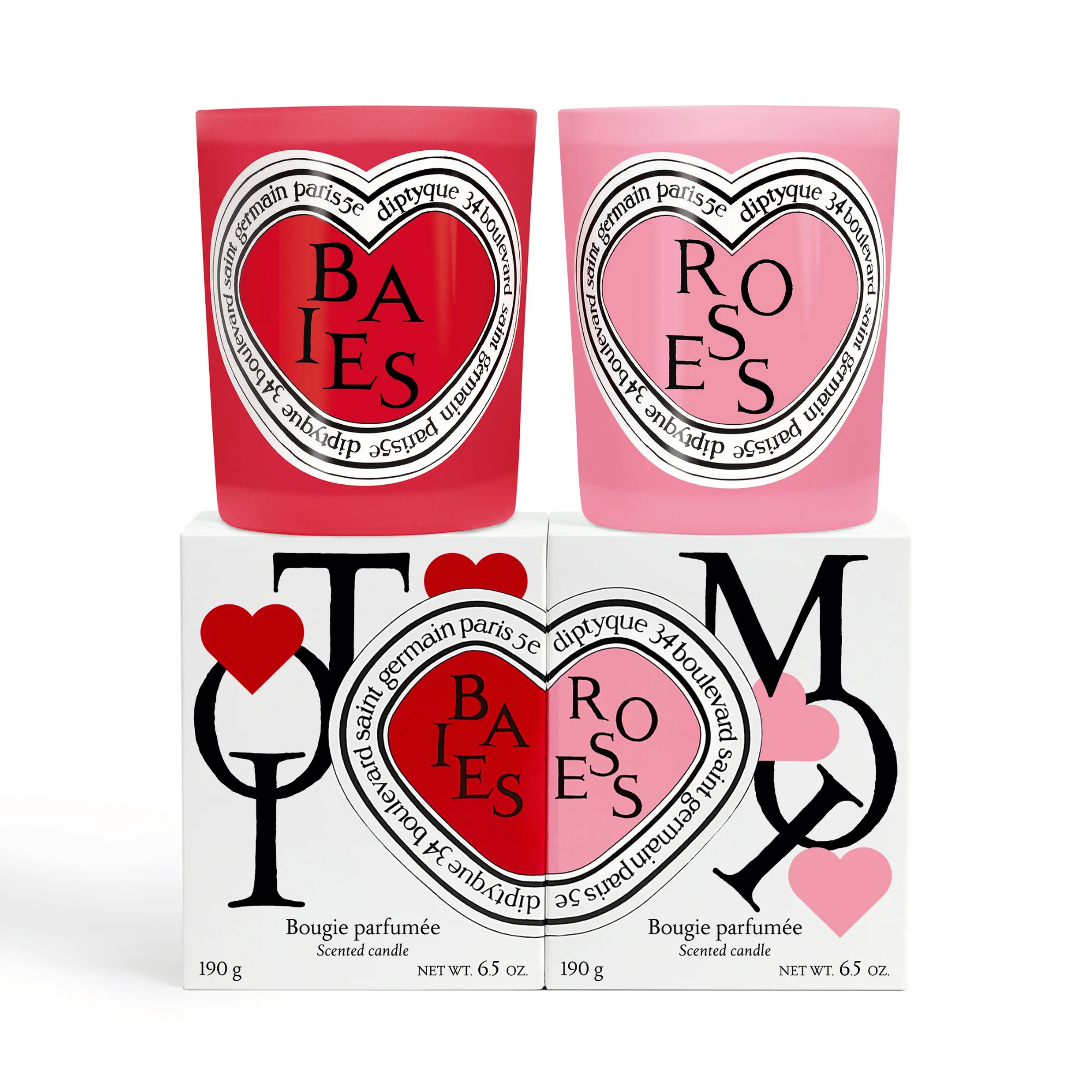 diptyque Paris Valentine's Baies & Roses Candle Duo 2025 (2 x 190g) #10089102 | Smallflower