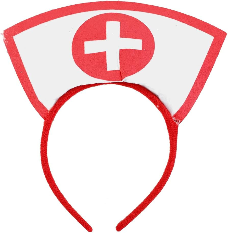 BinaryABC Nurse Hat Headband with Red Cross,Halloween Party Supplies | Amazon (US)