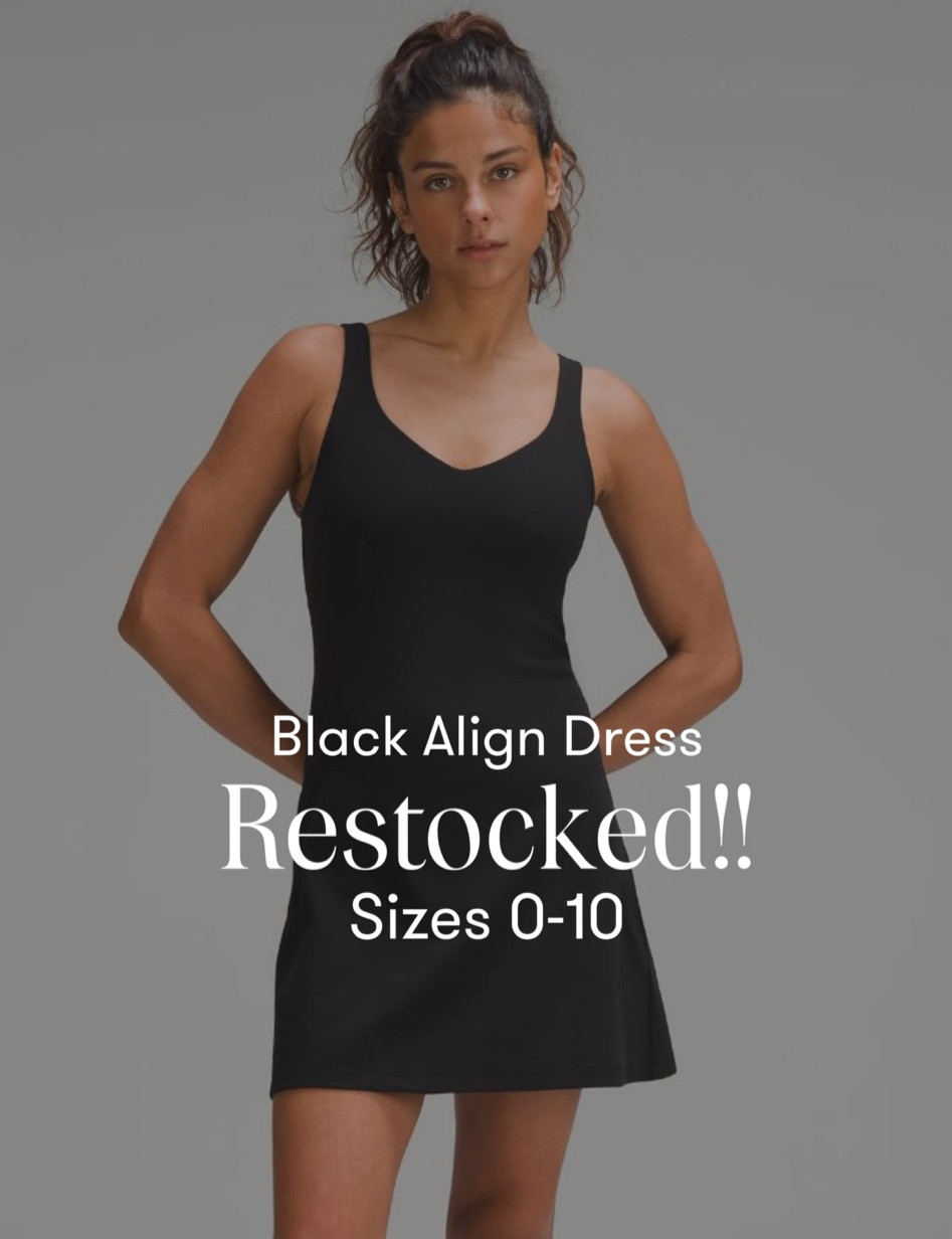 Black Align Dress Restocked in sizes 0-10. 
These are being resold so hurry and get it while you can! 


#LTKFind #LTKFitness #LTKstyletip