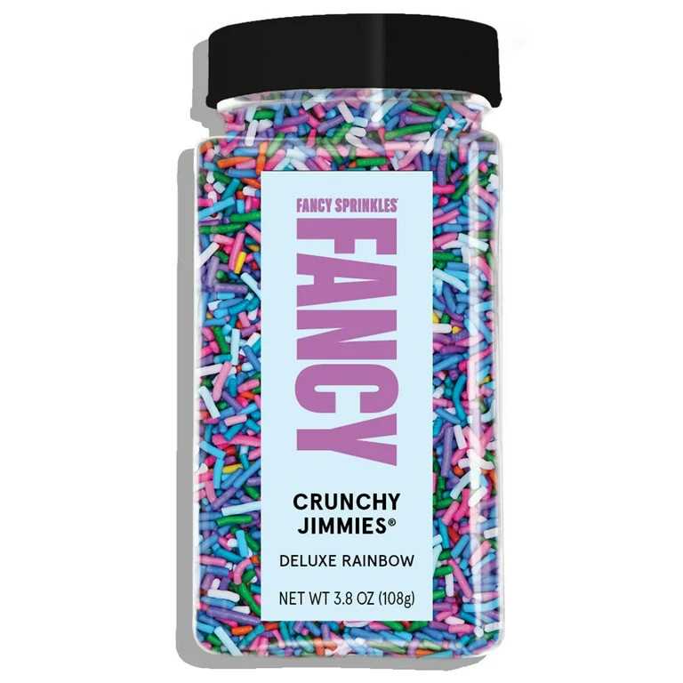 Fancy Sprinkles Deluxe Rainbow Crunchy Jimmies, Dessert Sprinkles, 3.8 oz | Walmart (US)