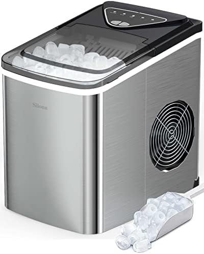 Silonn Ice Makers Countertop, 9 Cubes Ready in 6 Mins, 26lbs in 24Hrs, Self-Cleaning Ice Machine ... | Amazon (US)