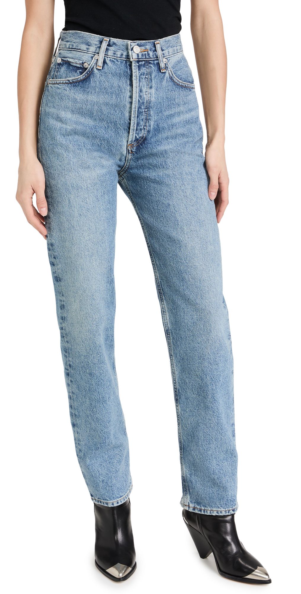 90's Pinch Waist High Rise Straight Jeans | Shopbop