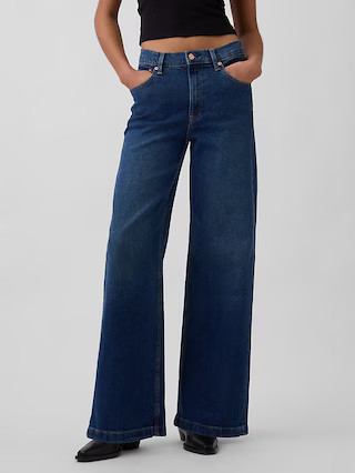 High Rise Stride Wide-Leg Jeans | Gap (US)