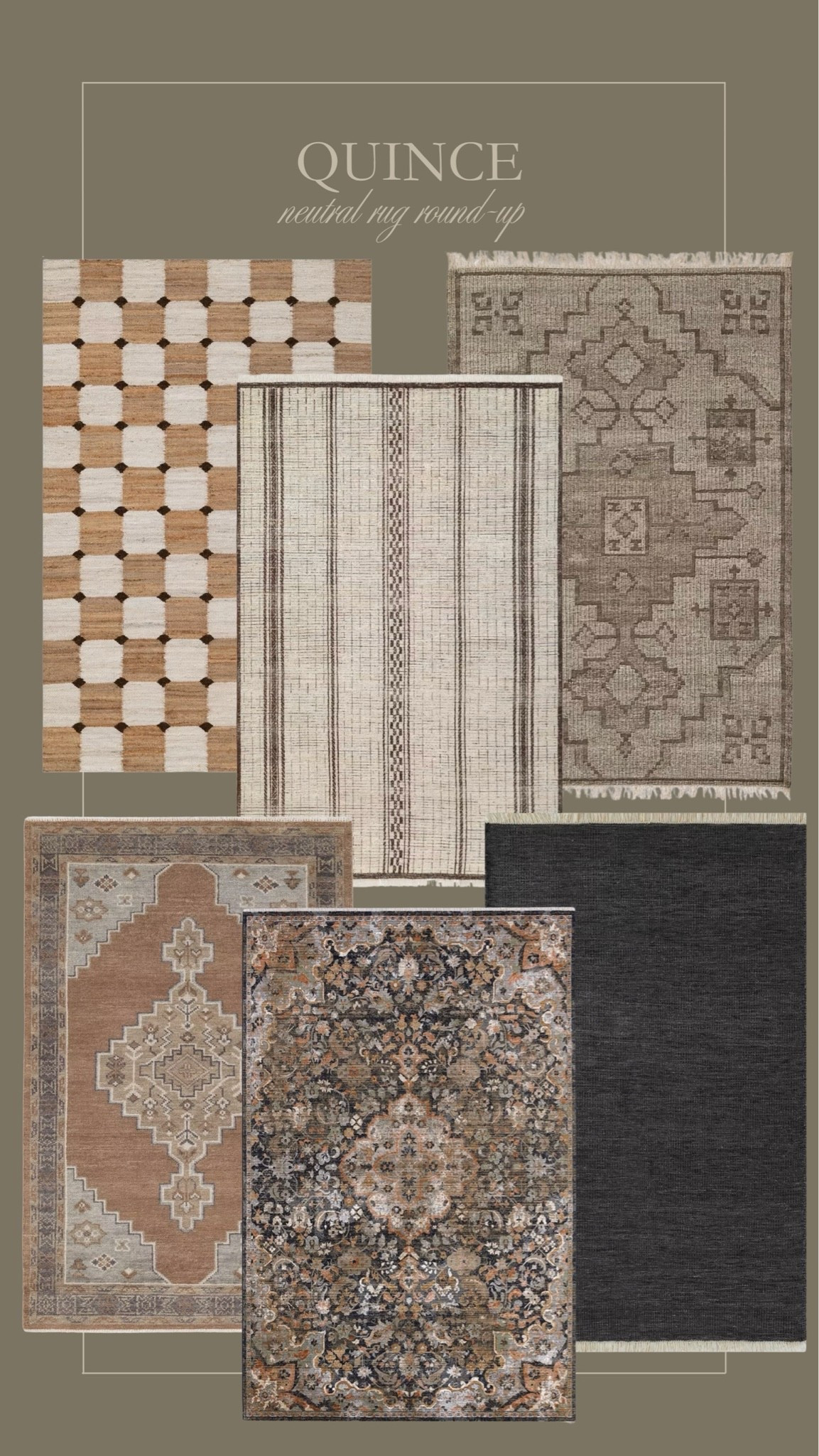 Neutral and moody rug roundup from Quince! 🤎 Love these pretty warm tones and cozy area rugs.