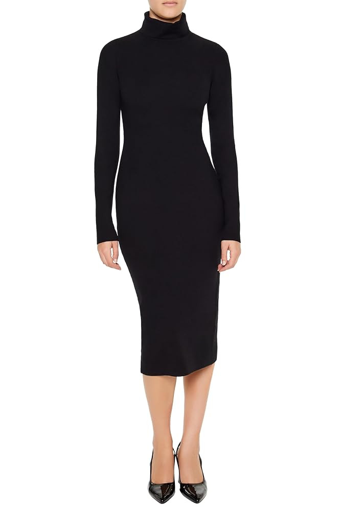 Forever 21 Women's Turtleneck Midi Sweater Dress | Amazon (US)