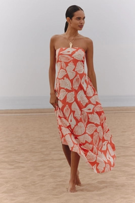 Maaji Crimson Strapless A-Line Maxi Dress | Anthropologie (US)