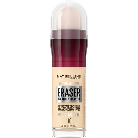 Maybelline Instant Age Rewind Eraser Treatment Foundation Makeup, SPF 20, 110, 0.68 fl oz | Walmart (US)