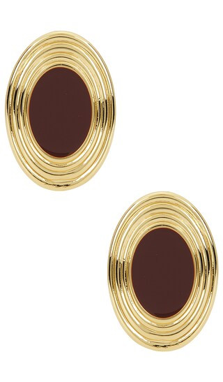 Rowan Earrings in Gold & Brown | Revolve Clothing (Global)