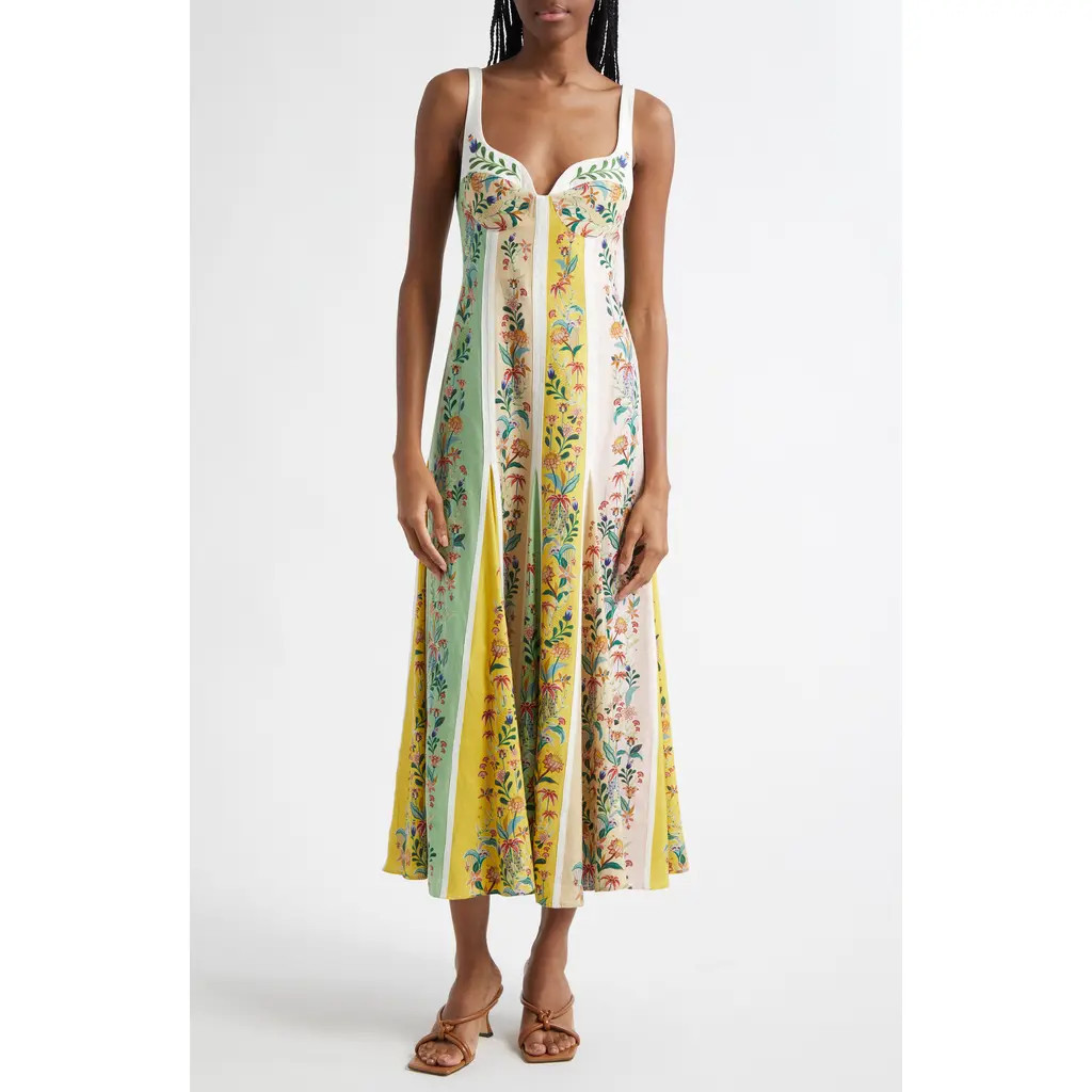 FARM Rio Delicate Floral Stripe Sundress at Nordstrom, Size Medium | Nordstrom