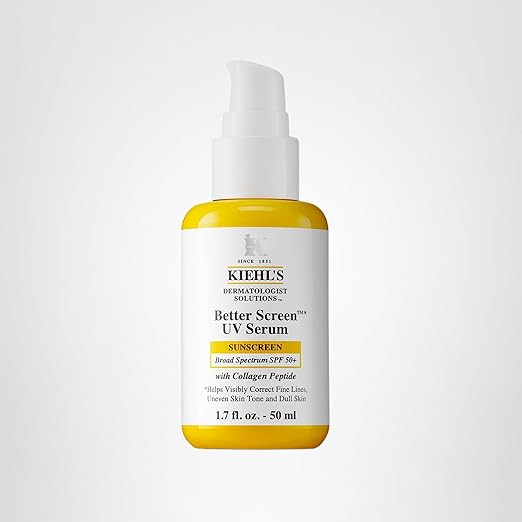 Kiehl's Better Screen UV Serum SPF 50+, Invisible Facial Sunscreen with Collagen Peptide, UV Filt... | Amazon (US)