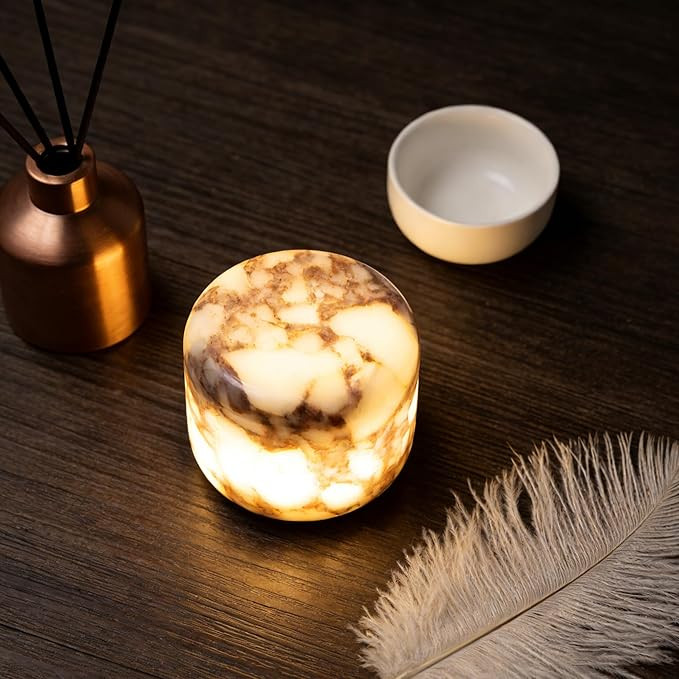 Marmor Marble Lamp Table Lamp Unique Stone lamp Type-C 3 Way Bedside Lamps Ambient Lighting for B... | Amazon (US)