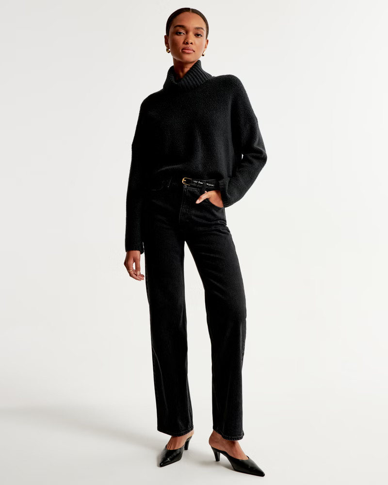 Women's Wedge Turtleneck Sweater | Women's Tops | Abercrombie.com | Abercrombie & Fitch (US)