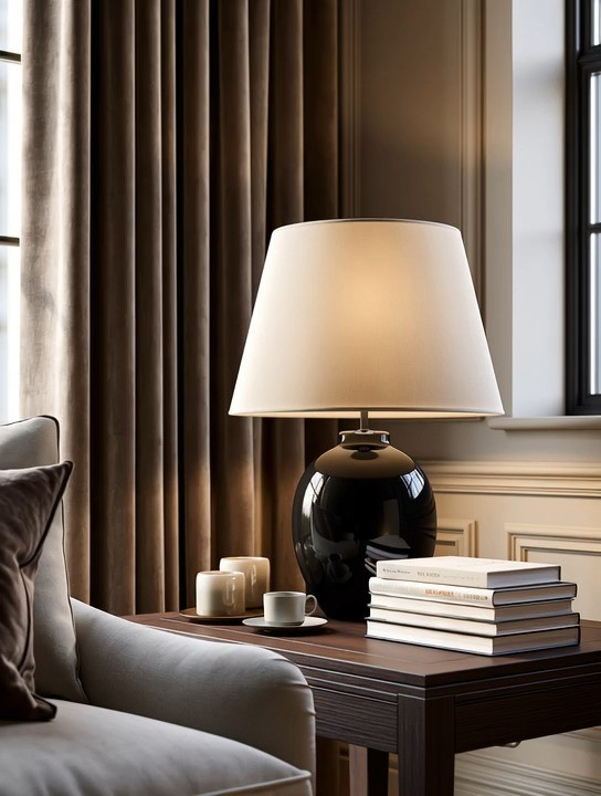 The easiest way to refresh your living room? Add a table lamp beside your sofa.

Not just any lamp.

A medium to oversized lamp with a black base and an ivory shade.

It's one of those simple changes that instantly transforms how a room feels.

During the day, it becomes a beautiful sculptural piece that anchors the space. In the evening, it creates the layered lighting every living room deserves. Instead of relying on harsh overhead lights, a table lamp adds warmth, depth, and a welcoming atmosphere while allowing the view outside your windows to remain part of the experience.

That's why layered lighting is one of the first things interior designers think about.

We love the timeless combination of a black base and ivory shade because it works with every interior style. Whether your home is colorful or neutral, modern or traditional, this pairing grounds the room and beautifully balances the surrounding décor.

Choose a lamp that's large enough to make an impact, place it beside your sofa, and watch your living room feel instantly more refined.

We've linked our favorite black base, ivory shade table lamps to help you recreate the look.

Elegance is about taste, not about square footage.

#LayeredLighting #LivingRoomDecor #TableLamp #LTKHome 

 #LTKHome