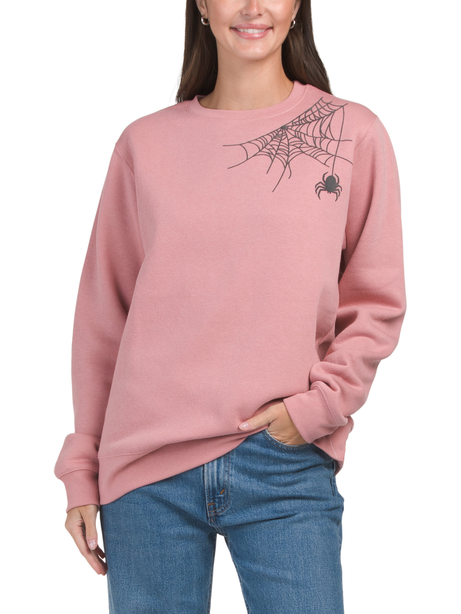 Spiderweb Crew Neck Sweater | TJ Maxx