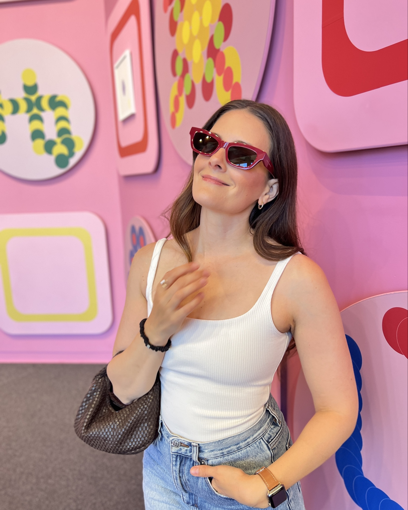 Simple is often best with a white top and blue jeans. Still loving this little bag I picked up at David Jones and everyone always asks me about it. #ltkxdavidjones

#LTKaustralia #LTKstyletip