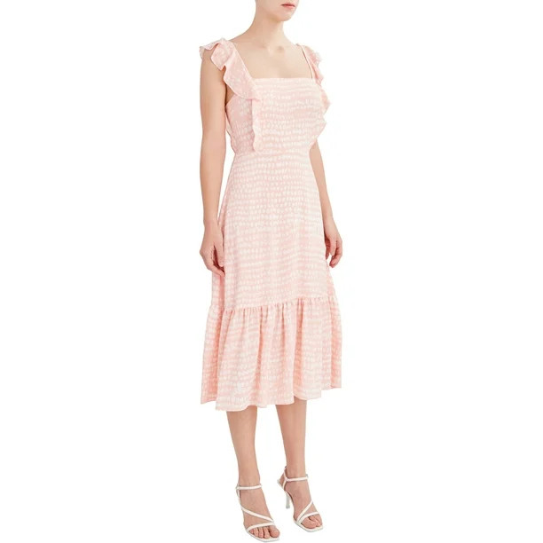 BCBG Paris Women's Ruffle Strap Midi Dress - Walmart.com | Walmart (US)