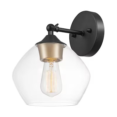 Globe Electric Harrow 7.99-in W 1-Light Black Modern/Contemporary Wall Sconce | Lowe's