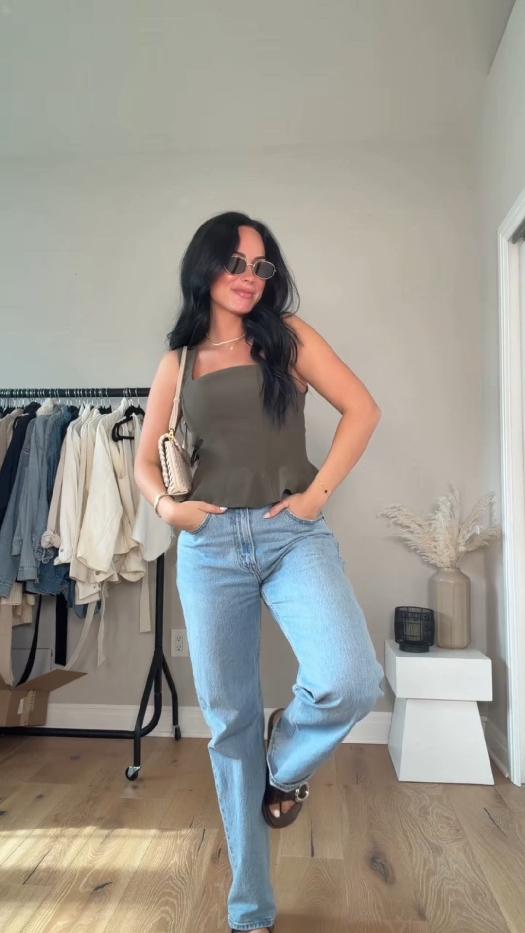 Spring style but make it chic 🖤 effortless and elevated.

My sizing 5’7, 145lbs, 32dd
I’m wearing a size medium tank, size small jacket, size 27 curvelove jeans 

@Aritzia @abercrombie 

#LTKgrwm #LTKootd #LTKSpringSale