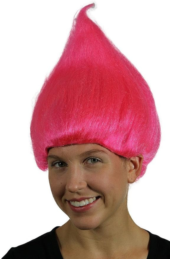 My Costume Wigs Pink Troll Wig (Hot Pink) One Size Fits All | Amazon (US)