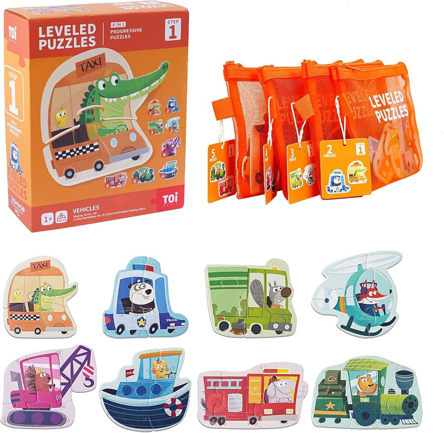 TOI Leveled Puzzles for Kids Aged 2 and Up, Toddler Puzzle Preschool Learning Jigsaw Puzzles, Lar... | Amazon (US)