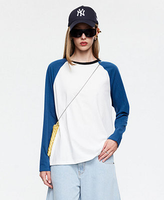 Women's Crew Neck Baseball T-Shirt | Macy's